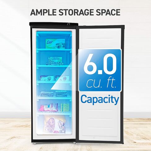 Commercial Cool Upright Freezer, Stand Up Freezer 2.8 Cu Ft with Reversible Door, Black in Kuwait