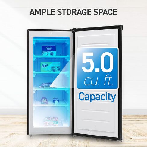 Commercial Cool Upright Freezer, Stand Up Freezer 2.8 Cu Ft with Reversible Door, Black in Kuwait