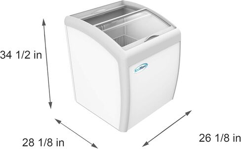 حافظة عرض مجمد الآيس كريم التجارية من KoolMore MCF-16C، 16 قدم مكعب. قدم، أبيض in Kuwait