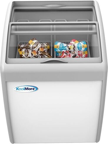 حافظة عرض مجمد الآيس كريم التجارية من KoolMore MCF-16C، 16 قدم مكعب. قدم، أبيض in Kuwait