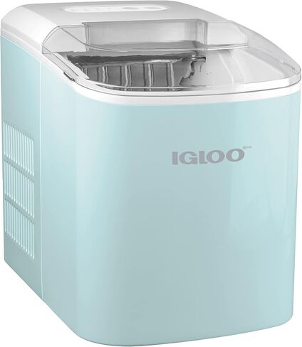 Igloo Electric Countertop Ice Maker Machine - Automatic and Portable - 26 Pounds in 24 Hours - Ice Cube Maker - Ice Scoop and Basket - Ideal for Iced Coffee and Cocktails - Stainless Steel in Saudi Arabia