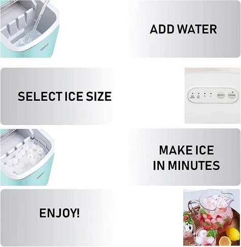 Igloo Electric Countertop Ice Maker Machine - Automatic and Portable - 26 Pounds in 24 Hours - Ice Cube Maker - Ice Scoop and Basket - Ideal for Iced Coffee and Cocktails - Stainless Steel in Saudi Arabia
