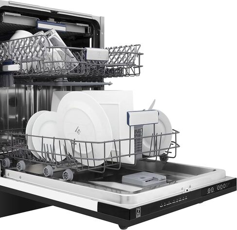 24" Top Control Tall Tub Dishwasher in Custom Panel Ready with Stainless Steel Tub and 3rd Rack (DWV-24) (Black Stainless Steel) in Saudi Arabia