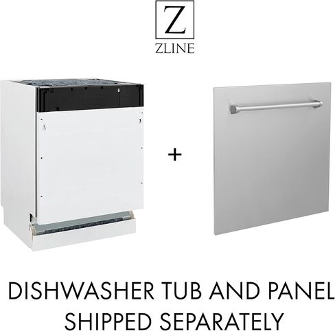 24" Top Control Tall Tub Dishwasher in Custom Panel Ready with Stainless Steel Tub and 3rd Rack (DWV-24) (Black Stainless Steel) in Saudi Arabia