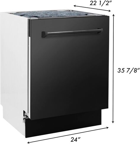 24" Top Control Tall Tub Dishwasher in Custom Panel Ready with Stainless Steel Tub and 3rd Rack (DWV-24) (Black Stainless Steel) in Saudi Arabia
