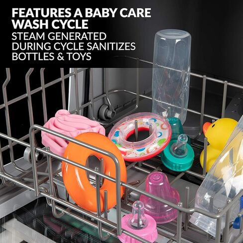 Farberware FDW05ASBWHA Complete Portable Countertop Dishwasher with 5-Liter Built-in Water Tank, 5 Programs, Baby Care, Glass & Fruit Wash-Black/White in Saudi Arabia
