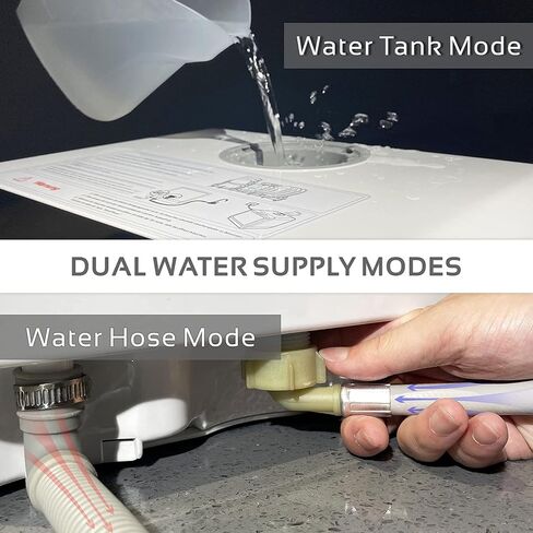 سطح طاولة غسالة أطباق محمول، 5 برامج غسيل غسالة أطباق صغيرة مع خزان مياه مدمج سعة 5 لتر، رعاية الطفل، وظيفة التجفيف بالهواء وغسيل الفاكهة للشقق الصغيرة، مساكن الطلبة، RVs - أبيض in Kuwait