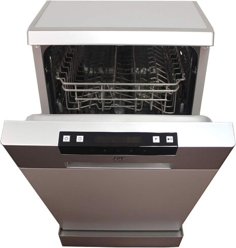 SPT SD-9263SSB 18″ Wide Portable Stainless Steel Dishwasher with ENERGY STAR, 6 Wash Programs, 8 Place Settings and Stainless Steel Tub in Saudi Arabia