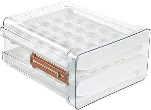 Sooyee 32 Capacity Egg Holder for Refrigerator with Time Scale,Egg Container for Refrigerator,2 Drawers Egg Storage Container/Organizer/Bin in Saudi Arabia