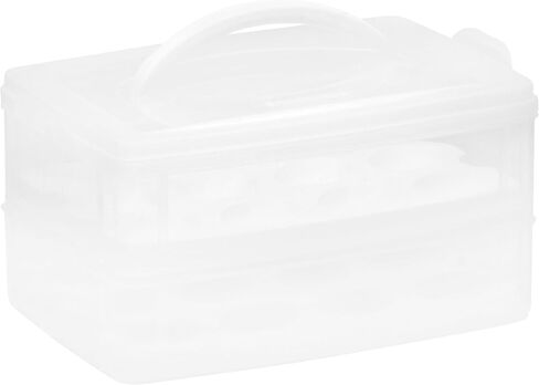 Snapware Snap 'N Stack Portable Storage Carrier with Lid for Eggs, BPA-Free Egg Holders, Dessert Carrier with Stackable Trays, Microwave, Freezer and Dishwasher Safe in Saudi Arabia