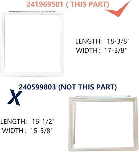 New Updated 241969501 Crisper Pan Cover, Shelf Frame Without Glass Refrigerator, Delicatessen Drawer Cover,Compatible with frigidaire, Replaces AP4433007,1512992,PS2363832,etc in Saudi Arabia