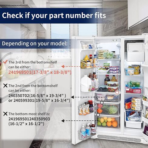New Updated 241969501 Crisper Pan Cover, Shelf Frame Without Glass Refrigerator, Delicatessen Drawer Cover,Compatible with frigidaire, Replaces AP4433007,1512992,PS2363832,etc in Saudi Arabia