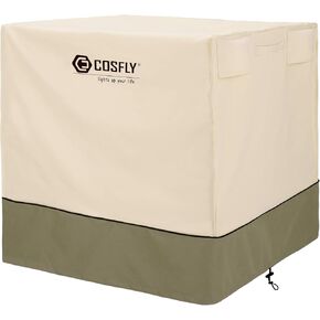 COSFLY Air Conditioner Cover for Outside Units-Durable AC Cover Water Resistant Fabric Windproof Design -Square Fits up to 24 x 24 x 26 inches