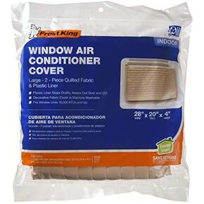Frost King, Large, fits units up to 20" x 28" AC11H Indoor Quilted 2-Piece Standard Air Conditioner Cover, 20in Wide x 28in Long, Beige in Saudi Arabia