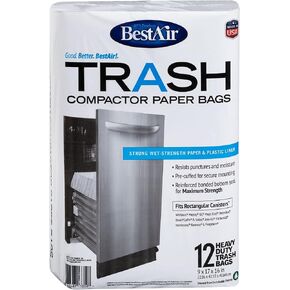 BestAir WMCK1335012-6 Paper Compactor Bags, 6 pack (72 bags) in Saudi Arabia