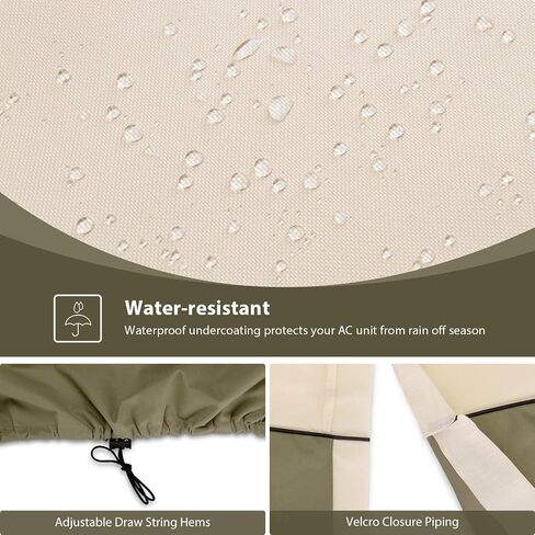 COSFLY Air Conditioner Cover for Outside Units-Durable AC Cover Water Resistant Fabric Windproof Design -Square Fits up to 24 x 24 x 26 inches in Saudi Arabia