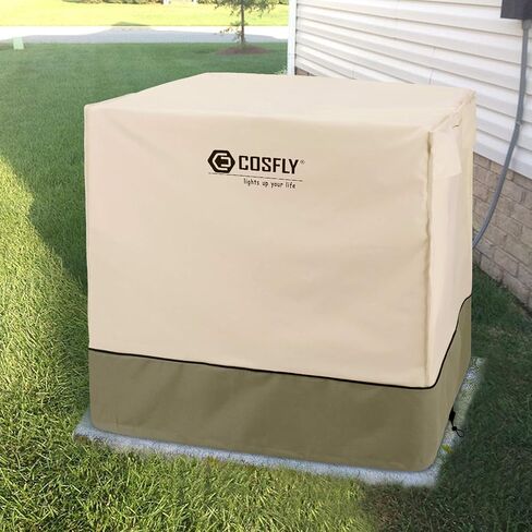 COSFLY Air Conditioner Cover for Outside Units-Durable AC Cover Water Resistant Fabric Windproof Design -Square Fits up to 24 x 24 x 26 inches in Saudi Arabia