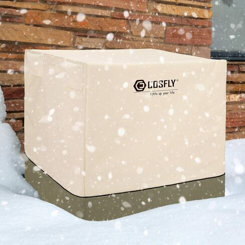 COSFLY Air Conditioner Cover for Outside Units-Durable AC Cover Water Resistant Fabric Windproof Design -Square Fits up to 24 x 24 x 26 inches in Saudi Arabia
