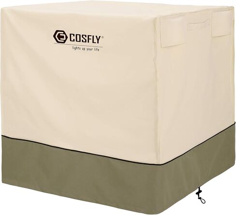 COSFLY Air Conditioner Cover for Outside Units-Durable AC Cover Water Resistant Fabric Windproof Design -Square Fits up to 24 x 24 x 26 inches in Saudi Arabia