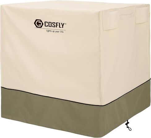 COSFLY Air Conditioner Cover for Outside Units-Durable AC Cover Water Resistant Fabric Windproof Design -Square Fits up to 24 x 24 x 26 inches in Saudi Arabia