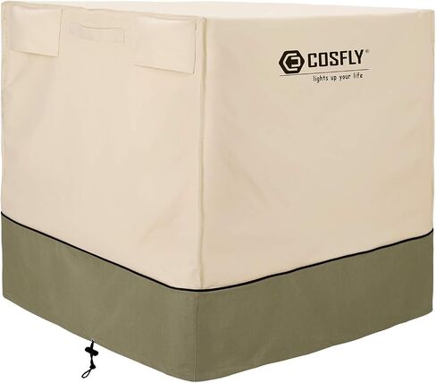 COSFLY Air Conditioner Cover for Outside Units-Durable AC Cover Water Resistant Fabric Windproof Design -Square Fits up to 24 x 24 x 26 inches in Saudi Arabia