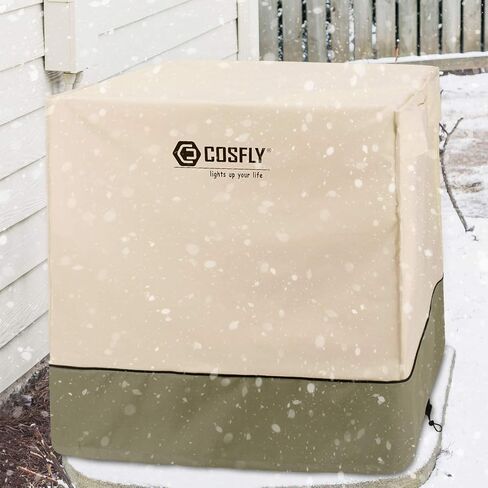 غطاء مكيف الهواء COSFLY للوحدات الخارجية - غطاء تيار متردد متين مقاوم للماء من القماش المقاوم للرياح - مربع يناسب حتى 36 × 36 × 39 بوصة in Kuwait