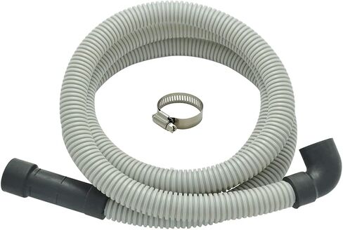 Universal Dishwasher Drain Hose - 6 Ft Discharge Hose - Corrugated and Flexible Dishwasher Hose Drain Replacement with Clamp in Kuwait