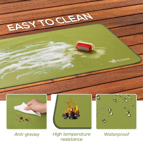 FLASLD Fireproof and Waterproof Stove Top Covers, 20×24 inch Electric Stove Cover Mat, Glass Top Stove Cover - Ceramic Glass Cooktop Protector - Flat Top Oven Cover, Black Without Logo in Kuwait