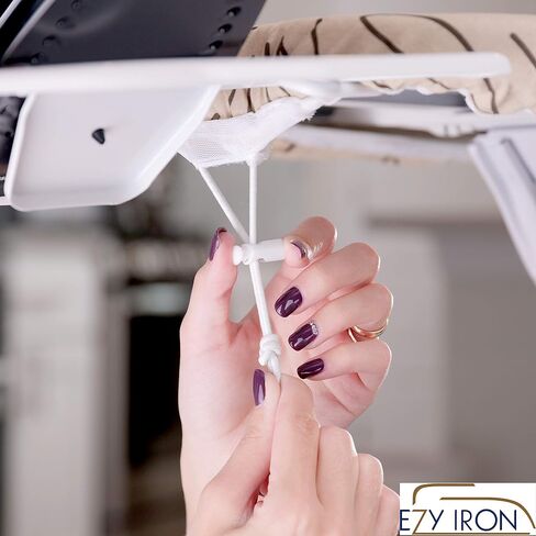 غطاء ووسادة لطاولة الكي من Ezy Iron مقاس 15 × 54 بوصة، وبطانة سميكة للغاية، تناسب الألواح القياسية بالحجم الكامل والكبير مقاس 18 × 49 بوصة، وأغطية حديد مبطنة شديدة التحمل بحواف مرنة (فضي) in Kuwait
