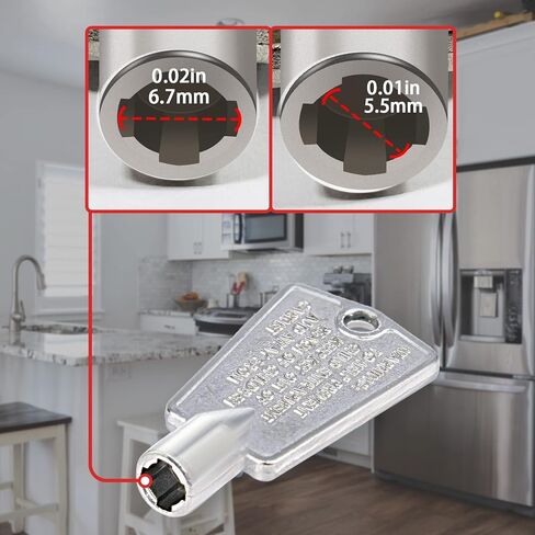 مفتاح فريزر HPUY 216702900 لفريزر Kenmore وGE، مفتاح باب فريجيدير معدني متوافق مع مجمدات GE وKenmore المستقيمة والصدرية مع حلقتين للمفاتيح وخطاف واحد، يستبدل AP4071414 in Kuwait