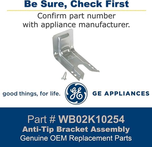 GE WB02K10254 Genuine OEM Anti-Tip Bracket Assembly for GE Range/Stove/Ovens in Saudi Arabia