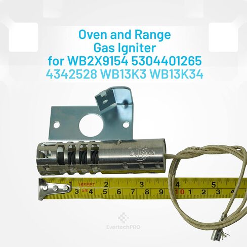 EvertechPRO WB2X9154 5304401265 4342528 فرن Ign Round 13 1/2 "الرصاص المستخدم مع 2.5 إلى 3.0 أمبير 120 فولت بديل لـ GE XL44 فريجيدير ويرلبول in Saudi Arabia