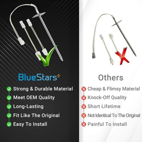 [Upgraded] 12001656 Oven Temperature Sensor Replacement Part by Blue Stars - Exact Fit for Whirlpool & Kenmore Ovens - Replaces AP4009009 74004943 PS1570174 12001554 12001656VP in Kuwait