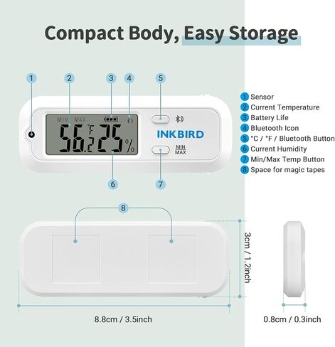 Inkbird ITH-10 Digital Thermometer and Hygrometer Temperature Humidity Monitor in Kuwait