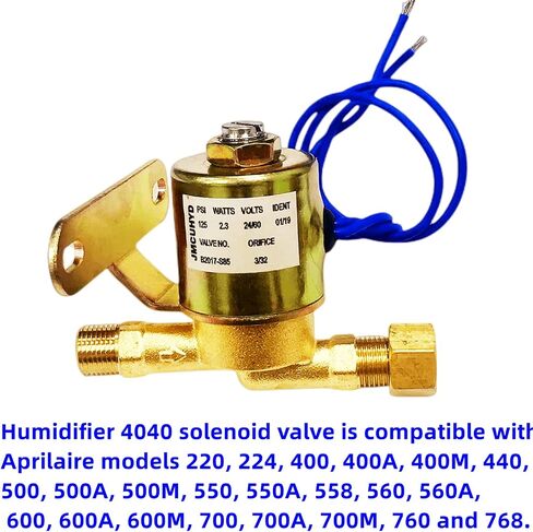 Fuoequl 4040 Humidifier Solenoid Valve orifice 3/32 for Aprilaire 24V 2.3W Blue Line Replace 400 500 Replaces Part B2015-S85 & B2017-S85 in Saudi Arabia