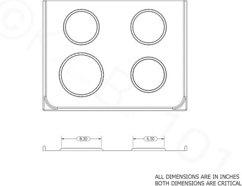 KITCHEN BASICS 101 316048413 and 316048414 Replacement Chrome Drip Pans for Frigidaire Kenmore - Includes 2 6-Inch and 2 8-Inch Pans, 4 Pack in Saudi Arabia