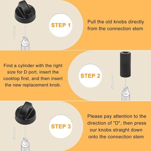 AMI PARTS Black Oven Control Switch Knob with 12 Adapters for Oven/Stove/Range Universal Knobs Wide Application in Saudi Arabia