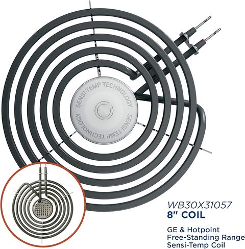 GE & HOTPOINT ELECTRIC RANGE BURNER ELEMENT SENSI-TEMP COIL - 8" in Saudi Arabia