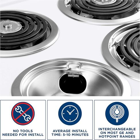 GE & HOTPOINT ELECTRIC RANGE BURNER ELEMENT SENSI-TEMP COIL - 8" in Saudi Arabia