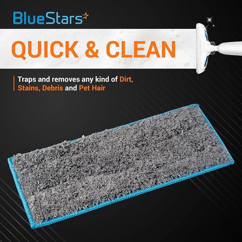i-Robot m6 Washable and Reusable Wet Mopping Pads for Braava Jet Replacement by Blue Stars - Pack of 4 in Saudi Arabia