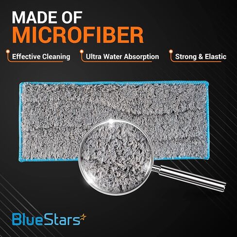 i-Robot m6 Washable and Reusable Wet Mopping Pads for Braava Jet Replacement by Blue Stars - Pack of 4 in Saudi Arabia