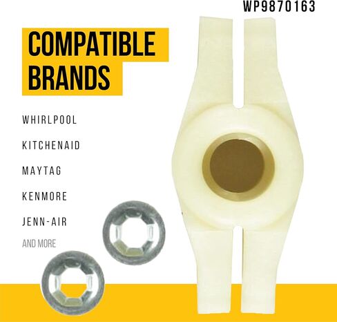 طقم صواميل الطاقة WP9870163 9870163 - أجزاء ضاغطة القمامة Kenmore KitchenAid Whirlpool - تحل محل AP6014316 750668 PS11747554 - مصنوعة من مواد قوية، نموذج مطور in Kuwait