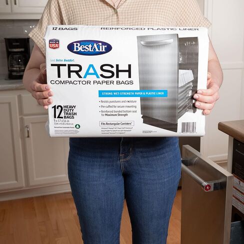 BestAir WMCK1335012-6 Paper Compactor Bags, 6 pack (72 bags) in Kuwait