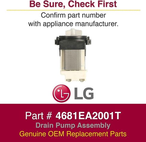 LG 4681EA2001T Genuine OEM Drain Pump Assembly for LG Washing Machines in Saudi Arabia