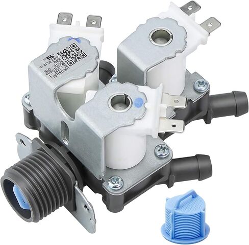 Primeswift 5221ER1003A Cold Water Inlet Valve Washing Machine OEM & Blue Filter（1Pack）Compatible with 5220FR2075L, 5221ER1003A in Saudi Arabia