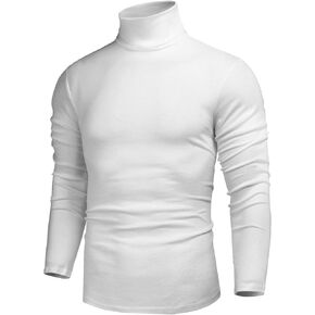 iWoo Men's Casual Turtleneck Pullover Sweaters Long Sleeve Slim Fit Warm Basic Tops