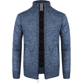 OlyljpinZ Men's Casual Stand Collar Sweater Slim Zip Thick Knitted Cardigan Sweaters with 2 Pockets in Saudi Arabia