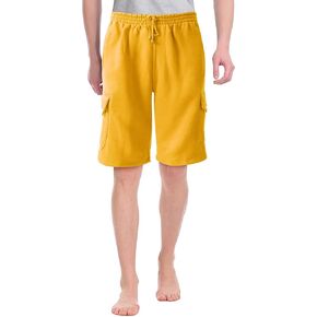 Mens Cargo Sweat Shorts Elastic Drawstring Casual Loose Fit Fleece in Kuwait