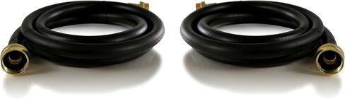 K&J Premium 4ft Stainless Steel Washing Machine Hoses Burst Proof 2 Pack - Hot and Cold Water Supply Hoses for Washing Machines in Saudi Arabia