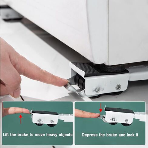 ASDQWER Washing Machine Base,Heavy Duty Expandable Appliance Roller Pair,Adjustable Refrigerator Rack-Drying,Rack-Refrigerator,Machine Base,Sturdy Feet,Gray,Four Packs in Saudi Arabia
